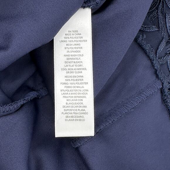 Alex Evenings Stretch Tulle Off The Shoulder Floral Embroidered Top Size XLP - Picture 11 of 11